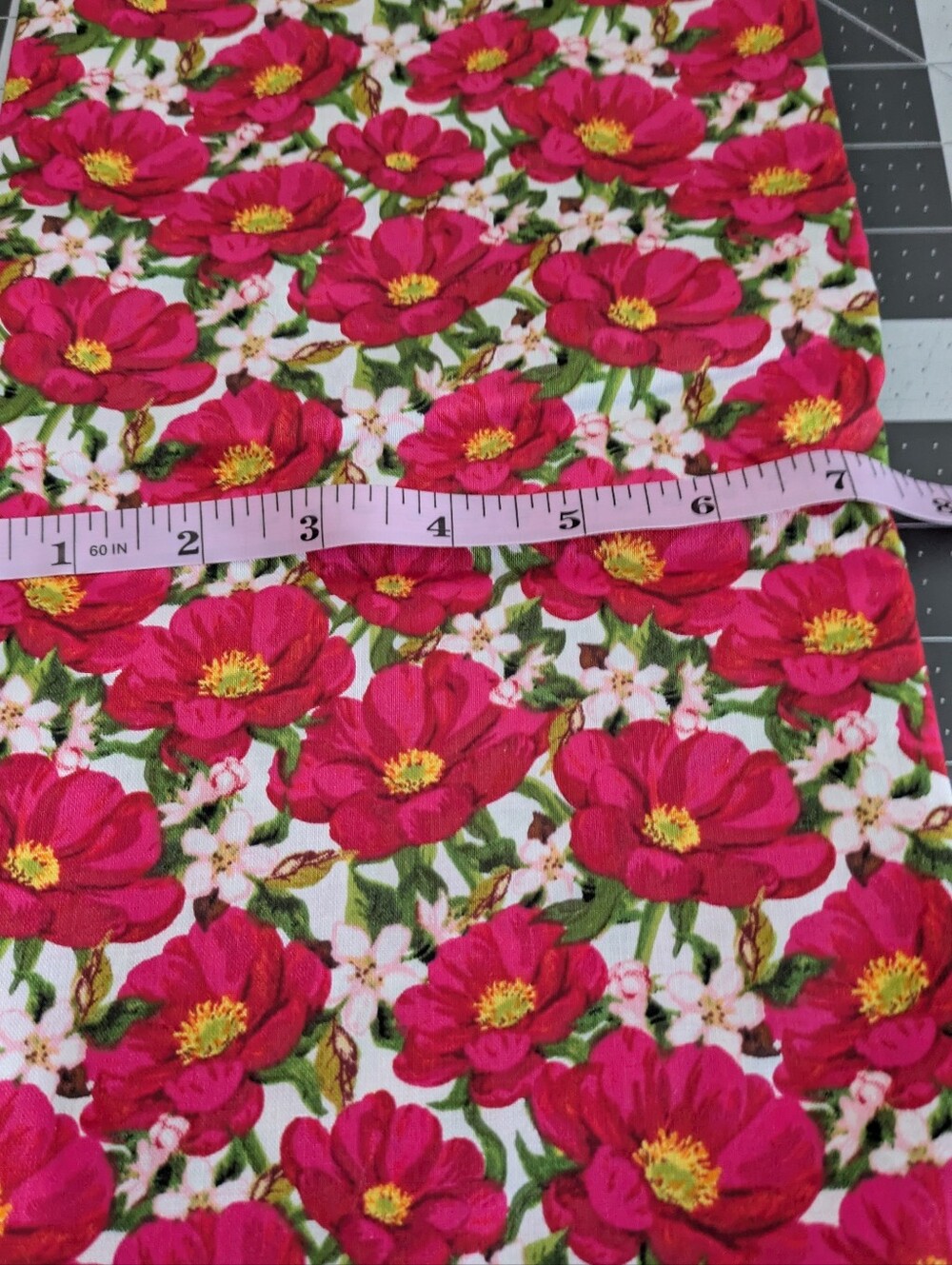 Flowered Cotton Fabric 2 Yards